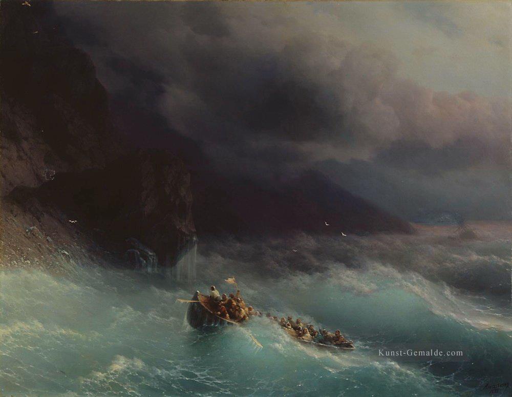 das Wrack auf schwarzem Meer 1873 Verspielt Ivan Aiwasowski russisch Ölgemälde